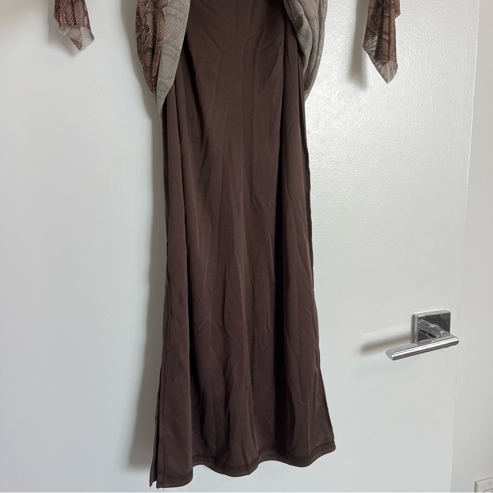 Zara Snake print New Draped Tulle Dress snake print size XS NWT - Picture 6 of 9